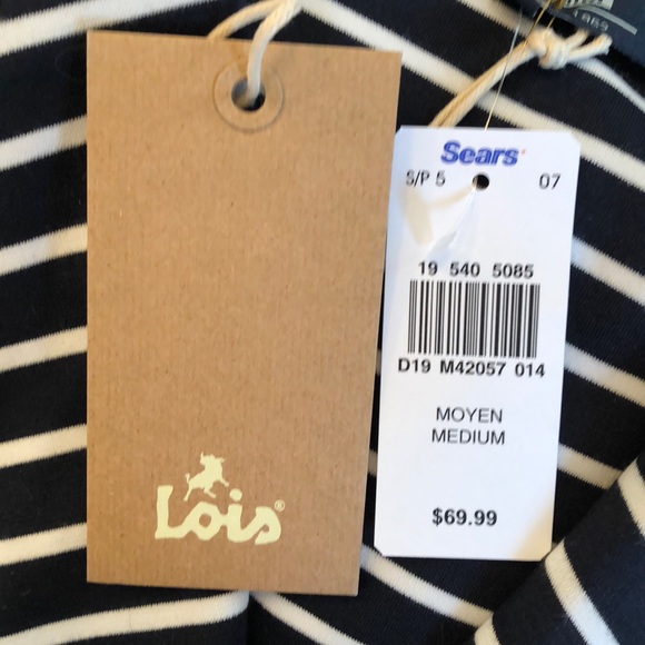 BNWT Lois Denim Navy and White Striped Jacket - Picture 5 of 6